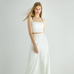 Bridal Set Wide Leg Pants & Corset Top Separates